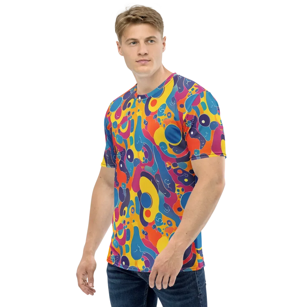 Pop Morphology on Men's Crew Neck T-Shirt — Left