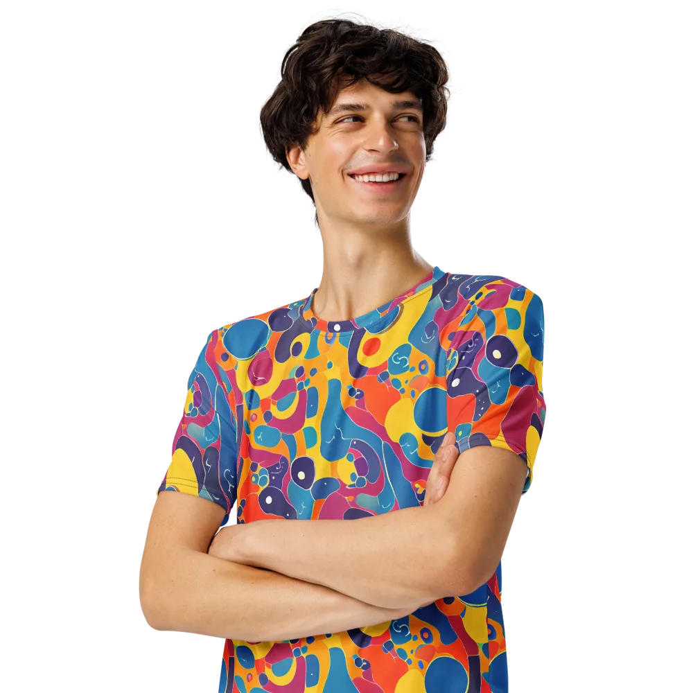 Pop Morphology on Men's Crew Neck T-Shirt — Left Front