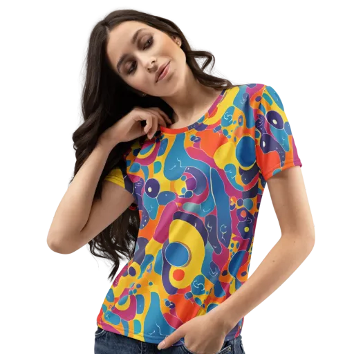 Pop Morphology on a Women's Crew Neck T-Shirt