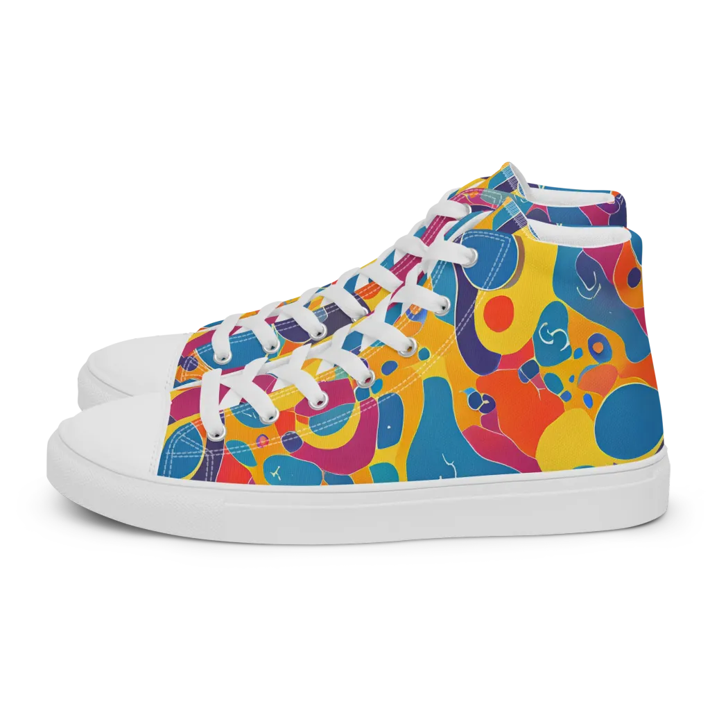 Pop Morphology on Women's High Top Canvas Shoes — Left