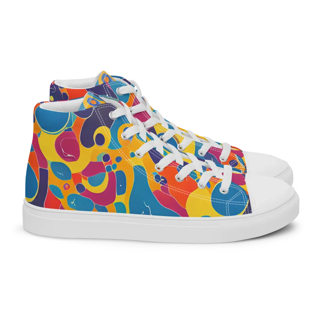 Pop Morphology on Women's High Top Canvas Shoes — Right