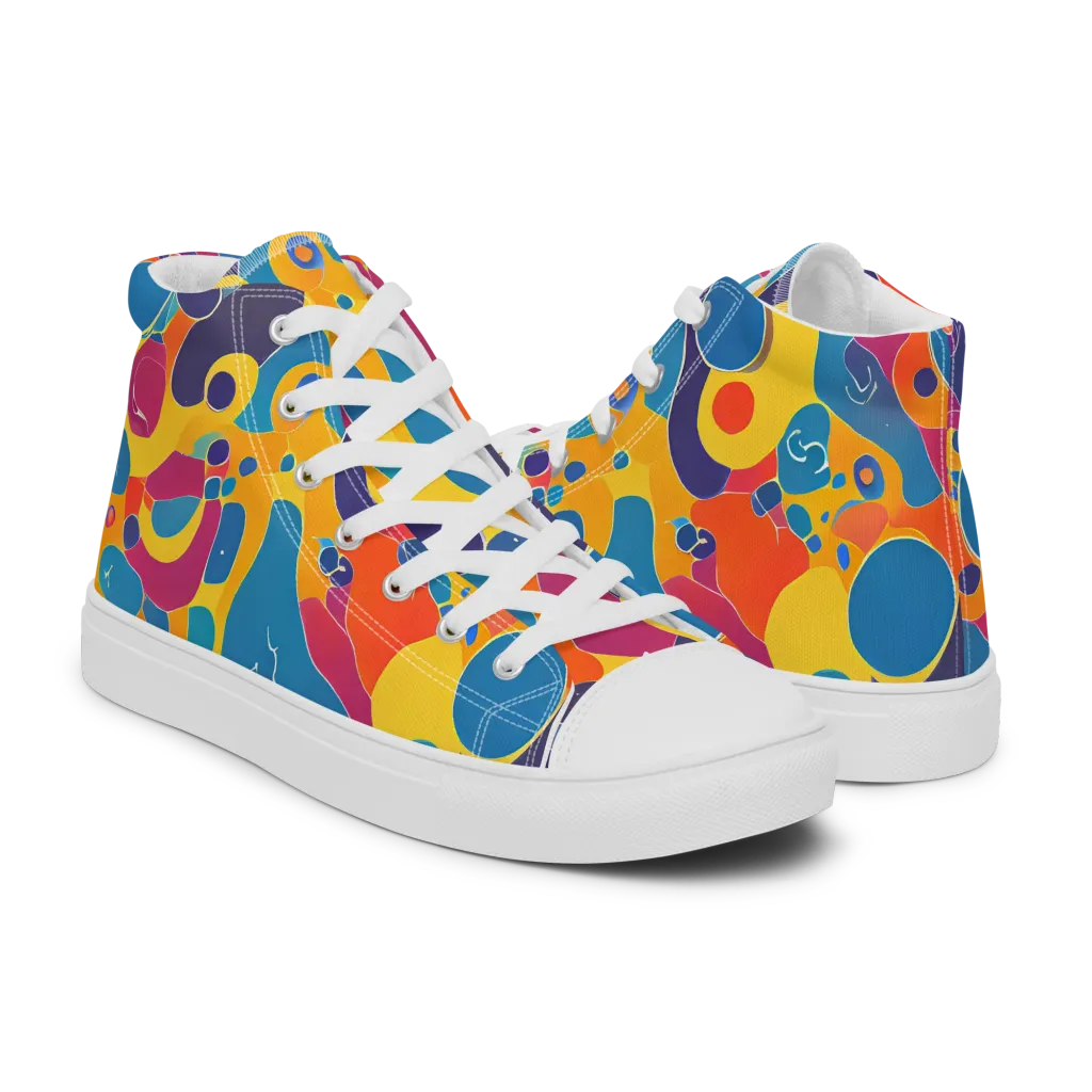 Pop Morphology on Women's High Top Canvas Shoes — Right