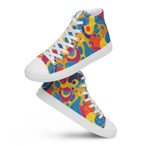 Pop Morphology on a Women's High Top Canvas Shoes