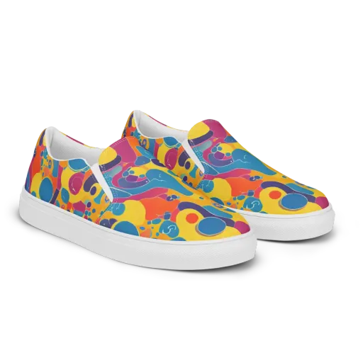Pop Morphology on a Men's Slip-On Canvas Shoes