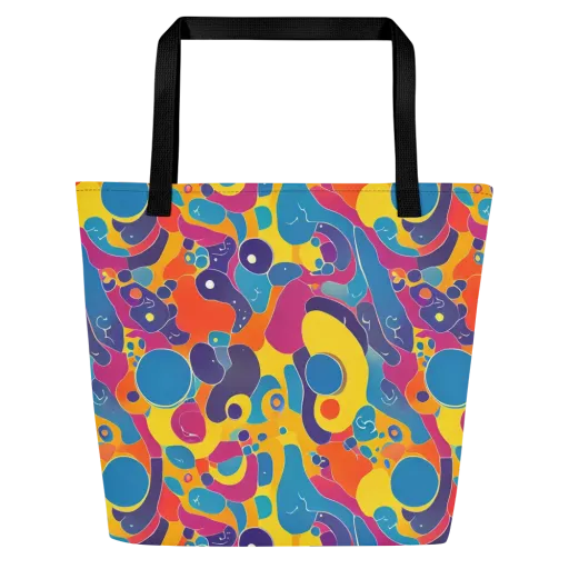 Pop Morphology on a Large Tote Bag W/ Pocket