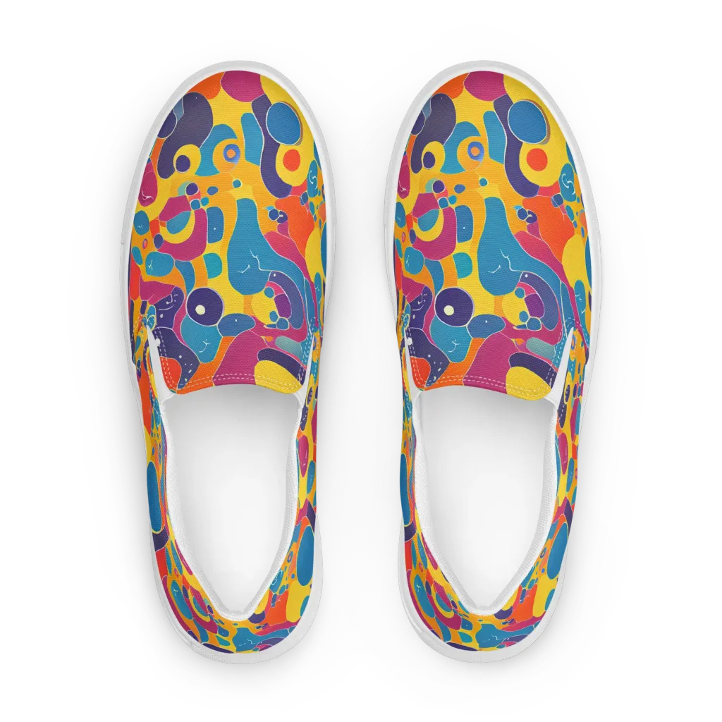 Pop Morphology on Women's Slip-On Canvas Shoes — Front