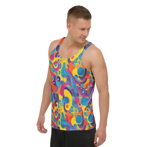 Pop Morphology on a Men's Tank Top