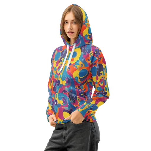 Pop Morphology on a Cotton Hoodie