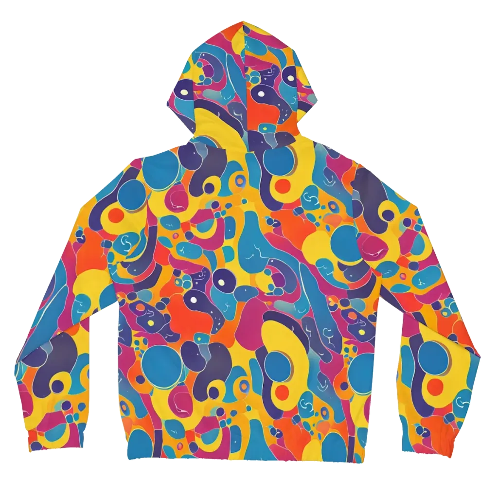 Pop Morphology on Women's Full-Zip Hoodie — Back