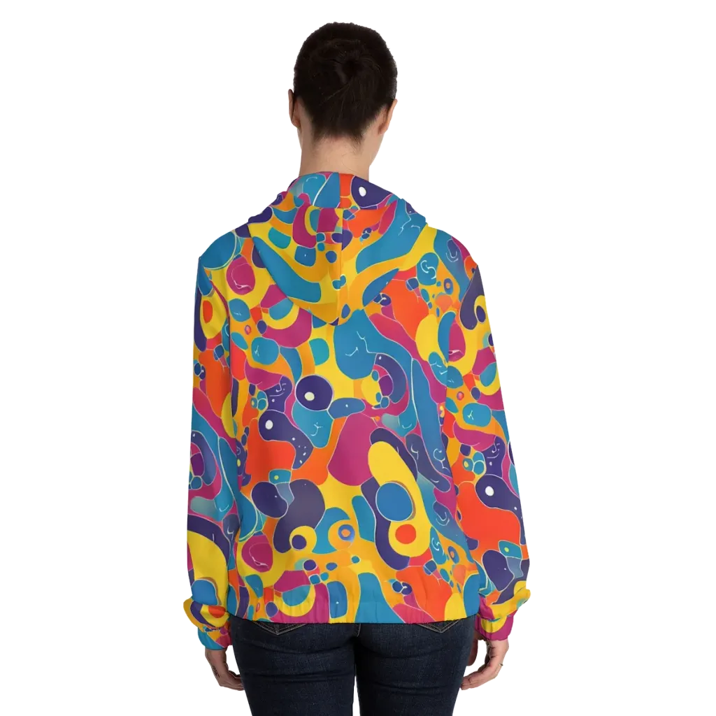 Pop Morphology on Women's Full-Zip Hoodie — Back On Person