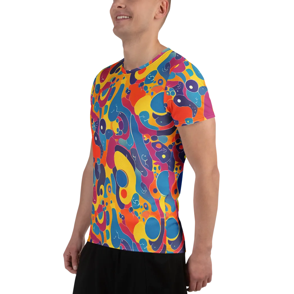 Pop Morphology on Men's Athletic T-Shirt — Left