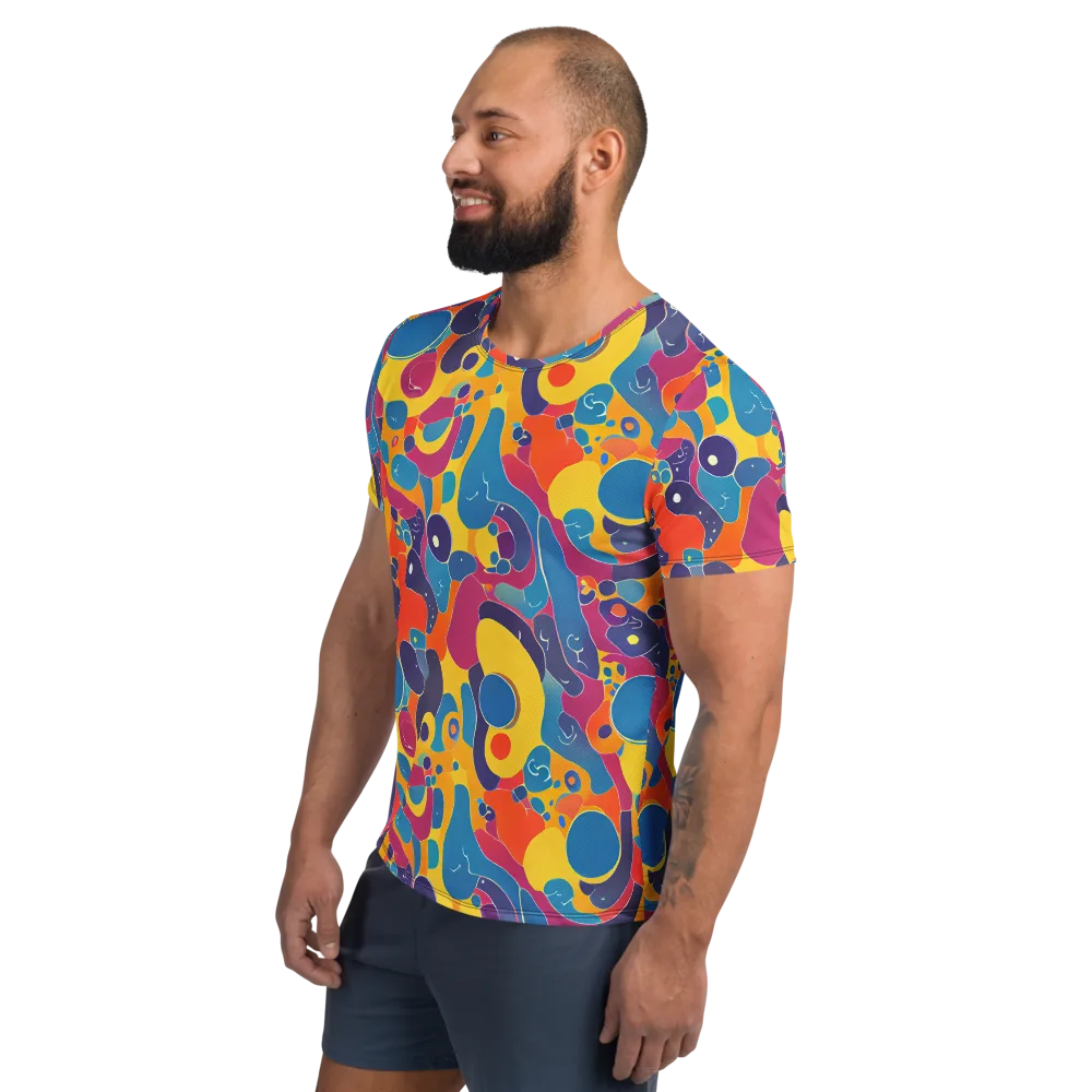 Pop Morphology on Men's Athletic T-Shirt — Left