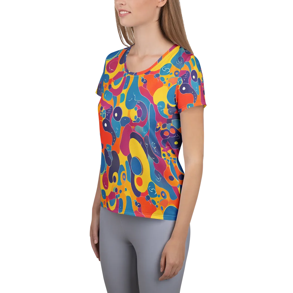 Pop Morphology on Women's Athletic T-Shirt — Left