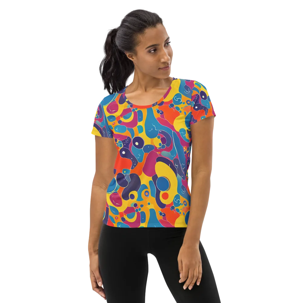 Pop Morphology on Women's Athletic T-Shirt — Front