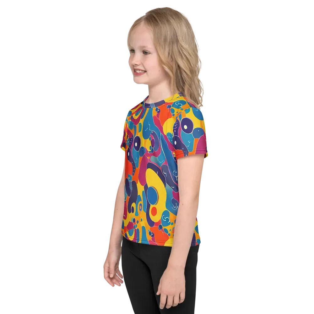 Pop Morphology on Kids Crew Neck T-Shirt — Left