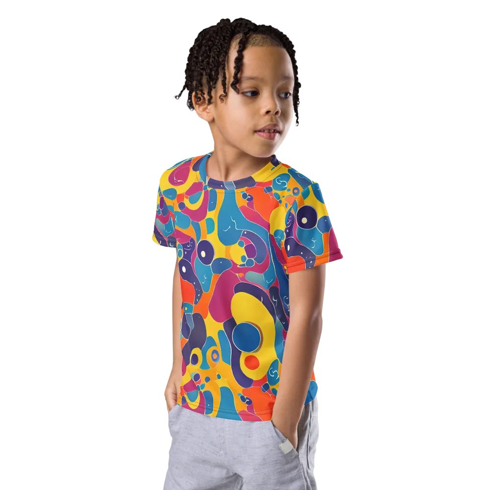 Pop Morphology on Kids Crew Neck T-Shirt — Left Front