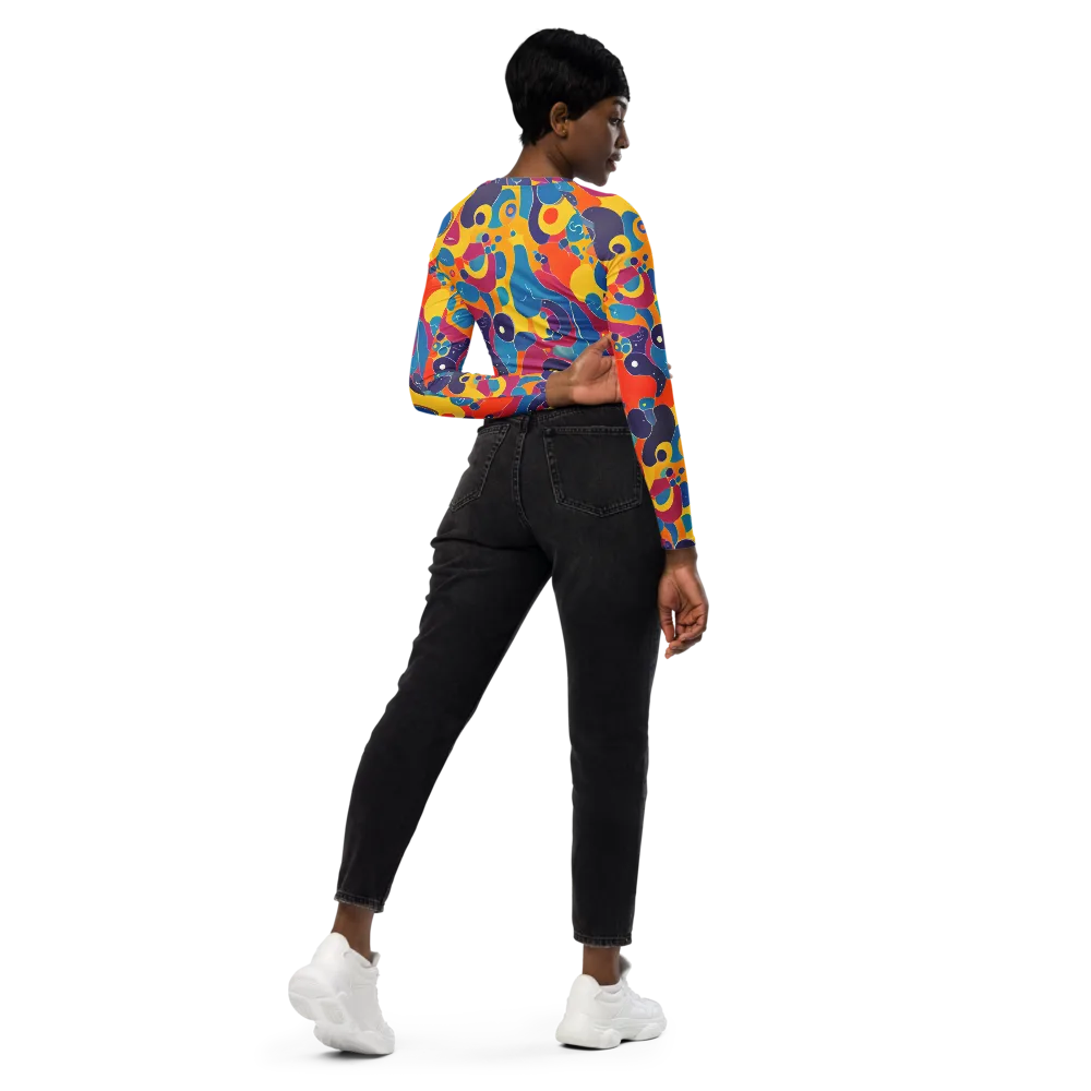 Pop Morphology on Long Sleeve Crop Top — Right Back