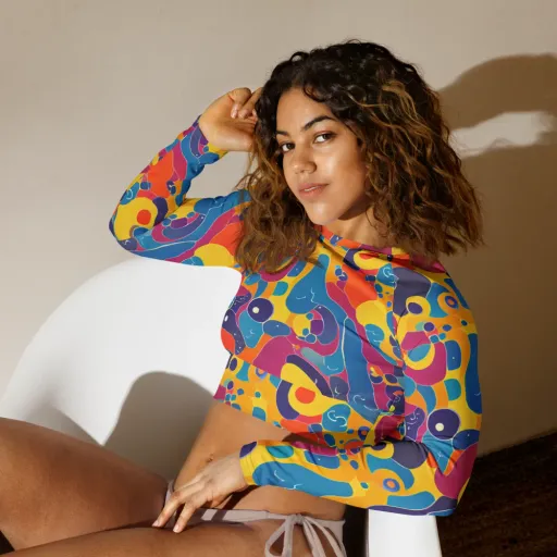 Pop Morphology on a Long Sleeve Crop Top