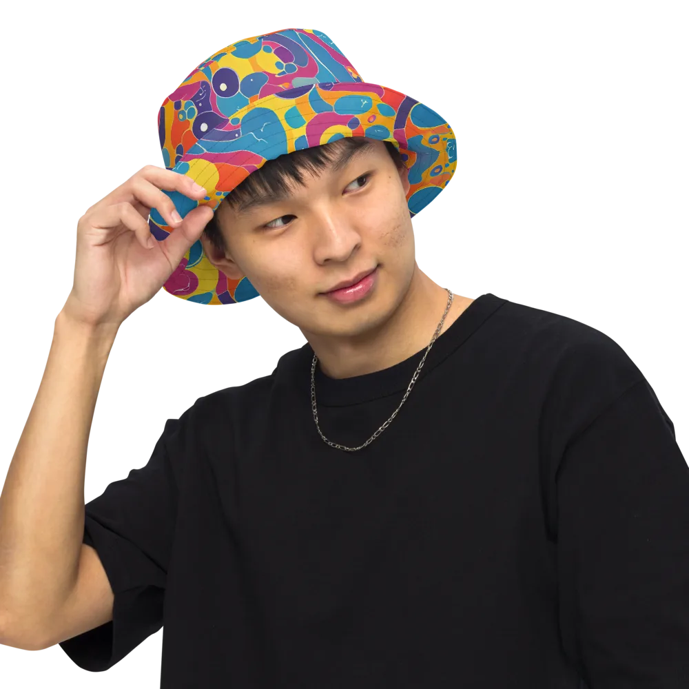 Pop Morphology on Reversible Bucket Hat — Front Inside