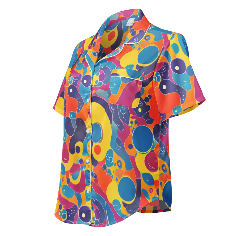 Pop Morphology on Women's Short Sleeve Pajama Top — Left Front