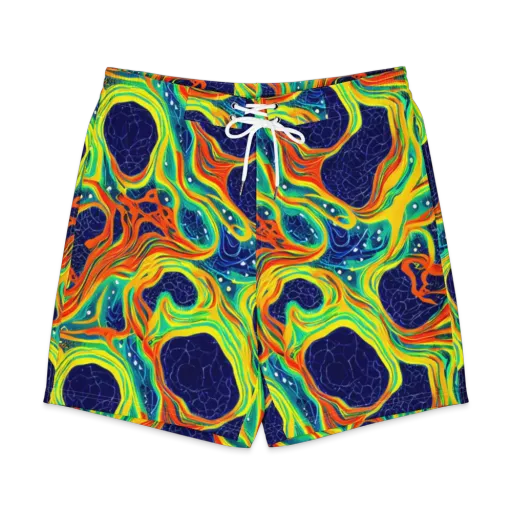 Chromatic Coral on a Men's Board Shorts