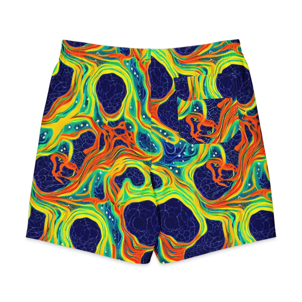 Chromatic Coral on Men's Board Shorts — Back