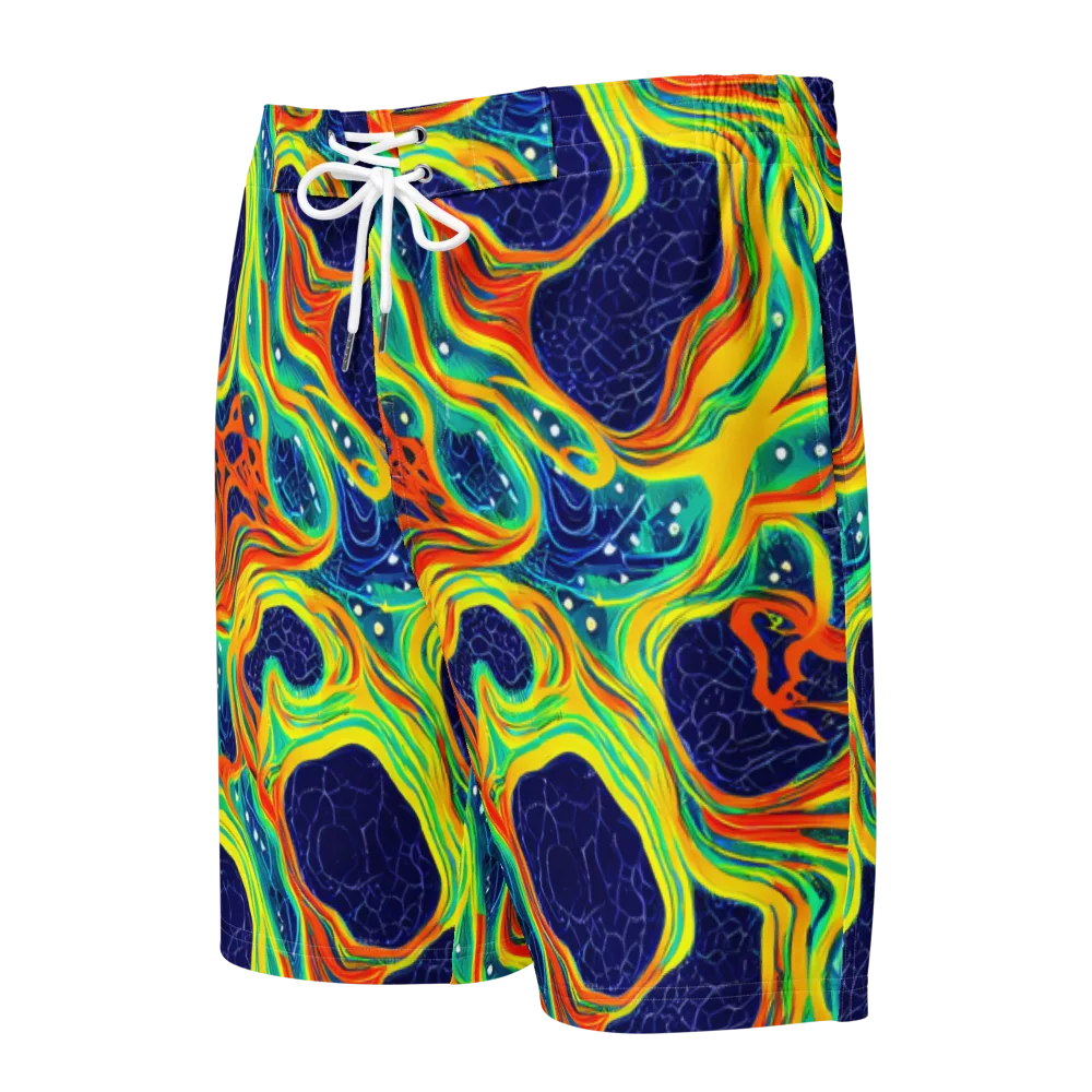 Chromatic Coral on Men's Board Shorts — Front