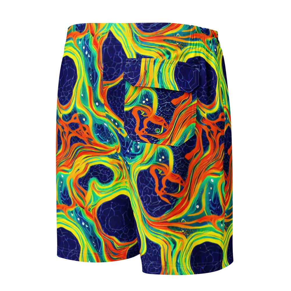 Chromatic Coral on Men's Board Shorts — Back