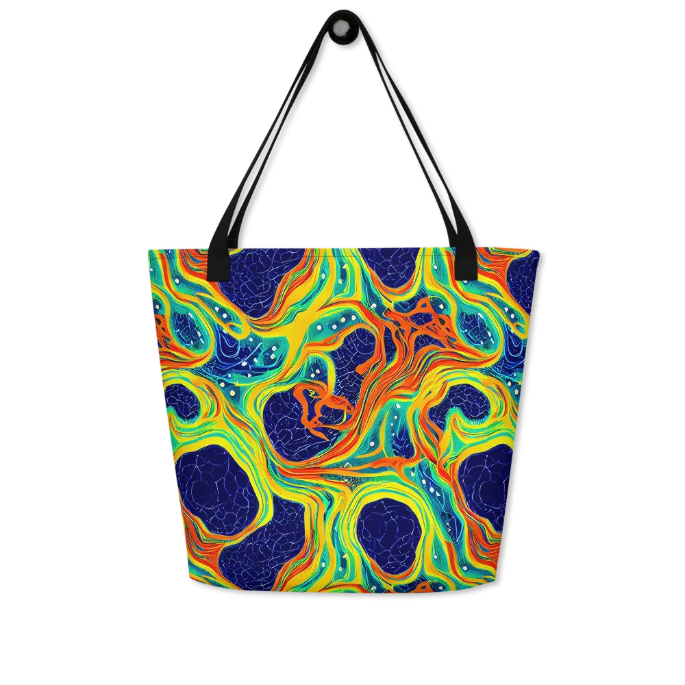 Chromatic Coral on Large Tote Bag W/ Pocket — Front