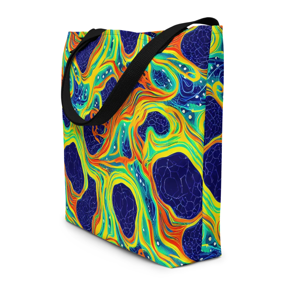 Chromatic Coral on Large Tote Bag W/ Pocket — Front