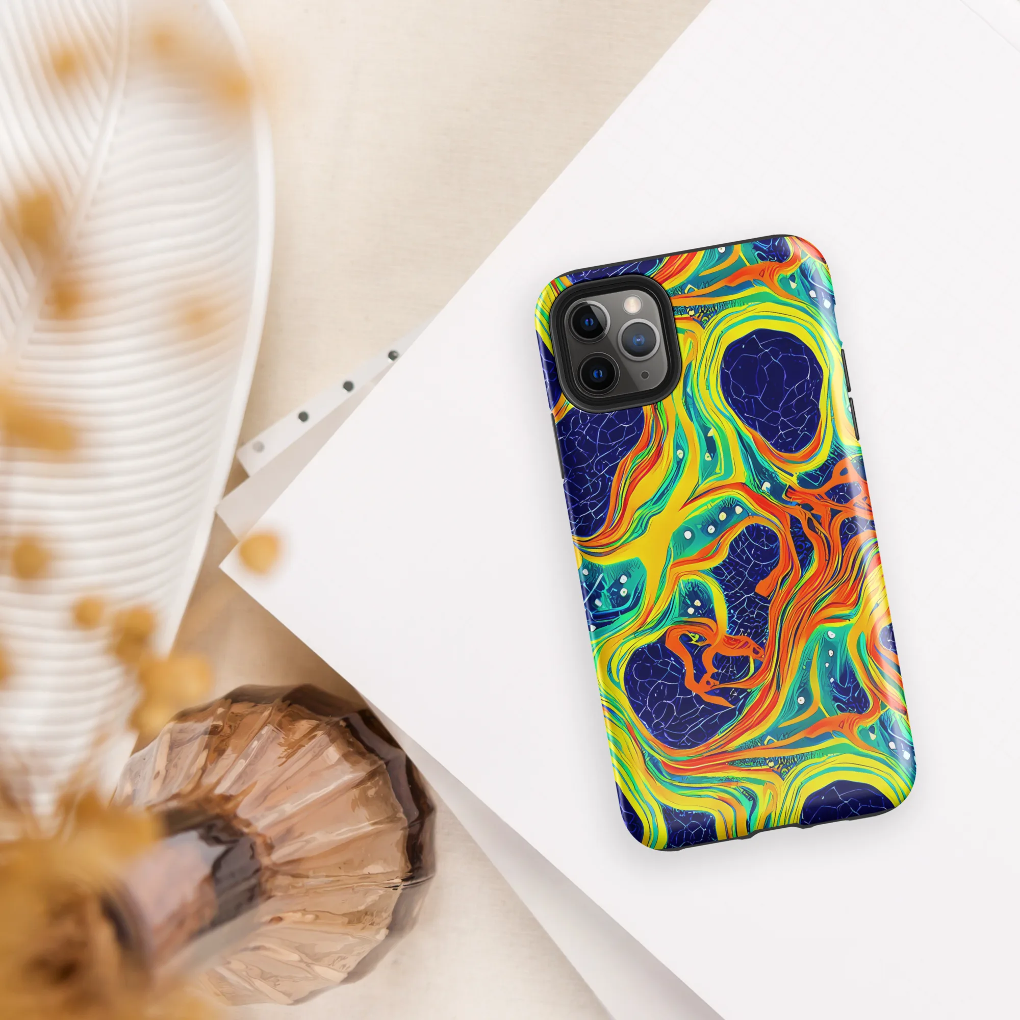 Chromatic Coral on Tough Case for iPhone® — Front