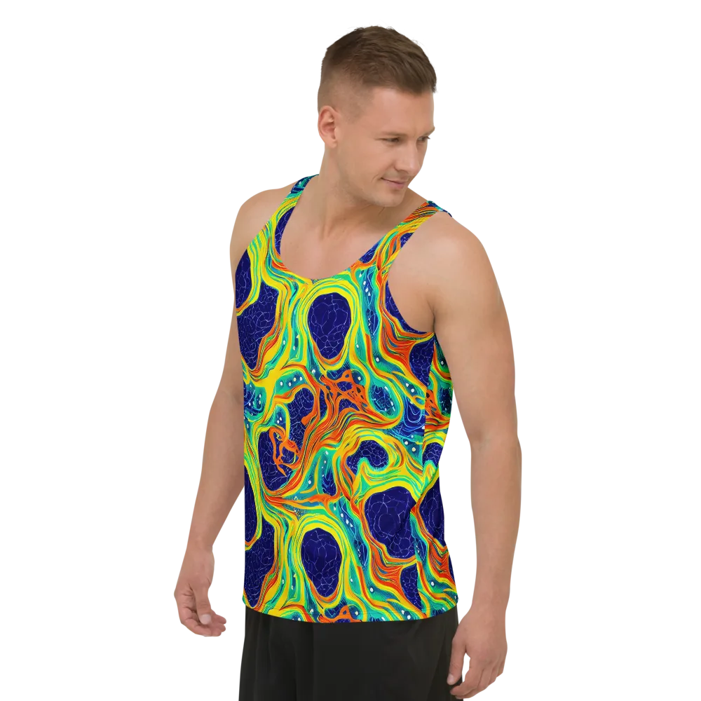 Chromatic Coral on Men's Tank Top — Left Front