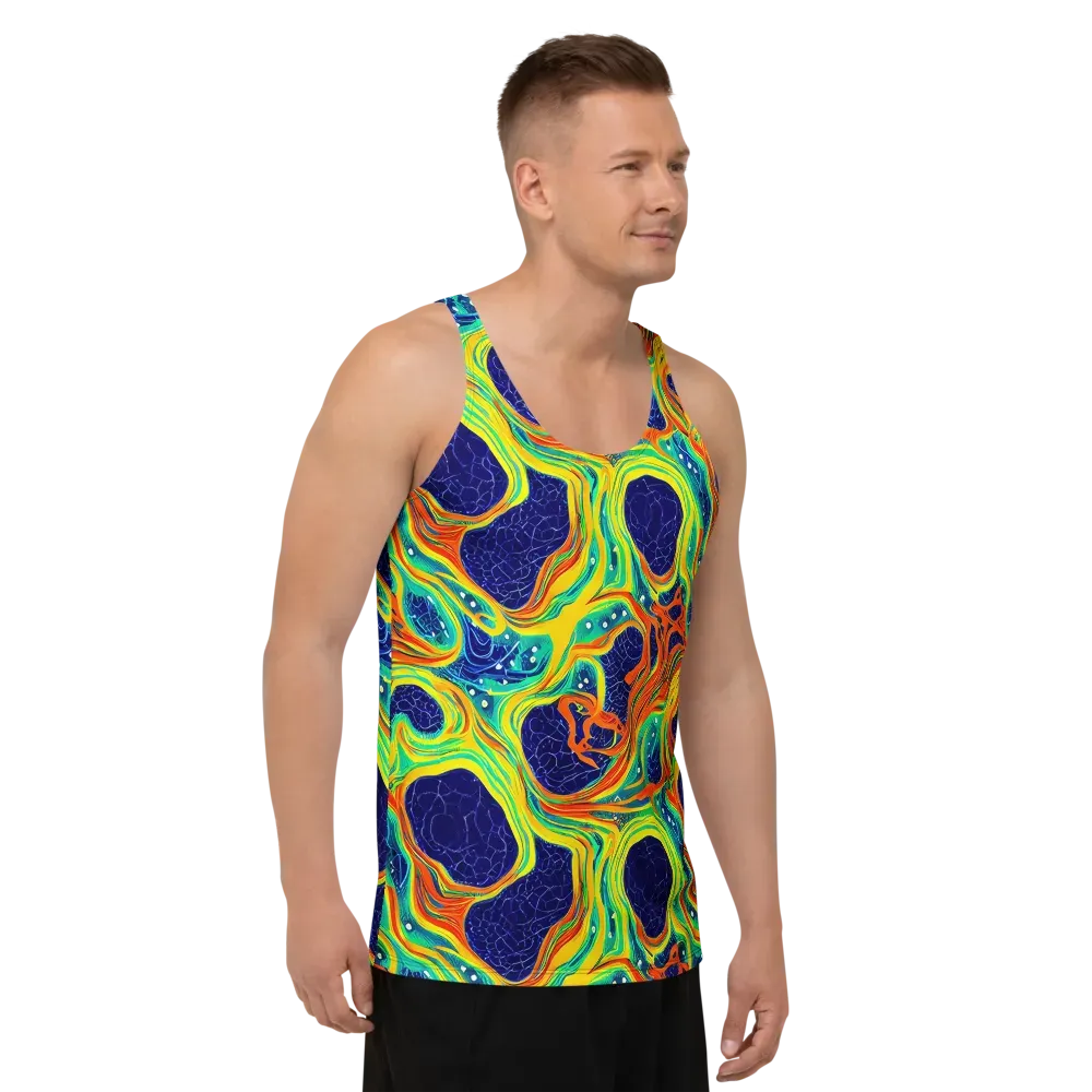 Chromatic Coral on Men's Tank Top — Right Front