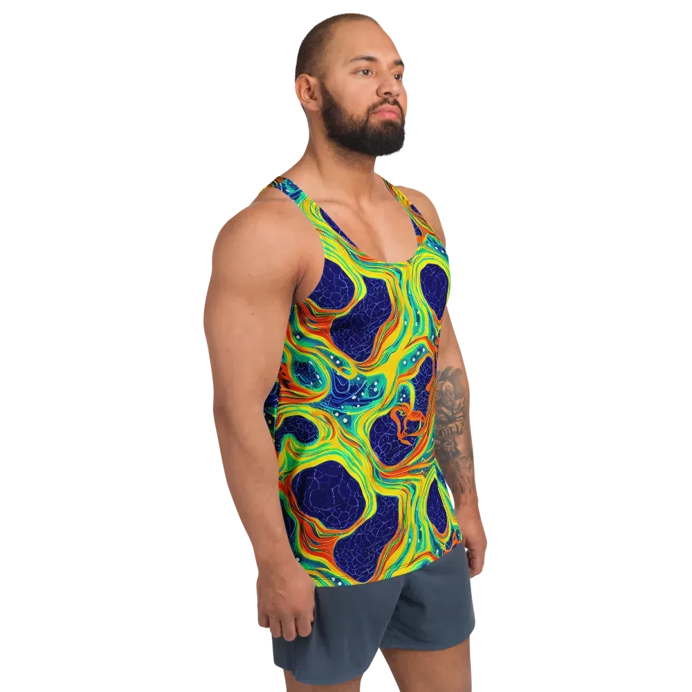 Chromatic Coral on Men's Tank Top — Right Front