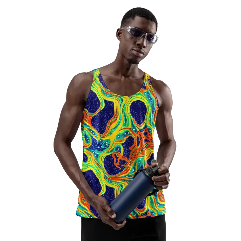 Chromatic Coral on Men's Tank Top — Front