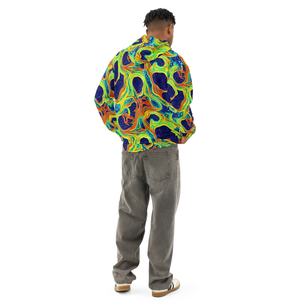 Chromatic Coral on Cotton Hoodie — Back