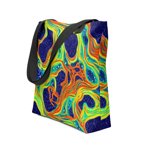 Chromatic Coral on a Tote Bag