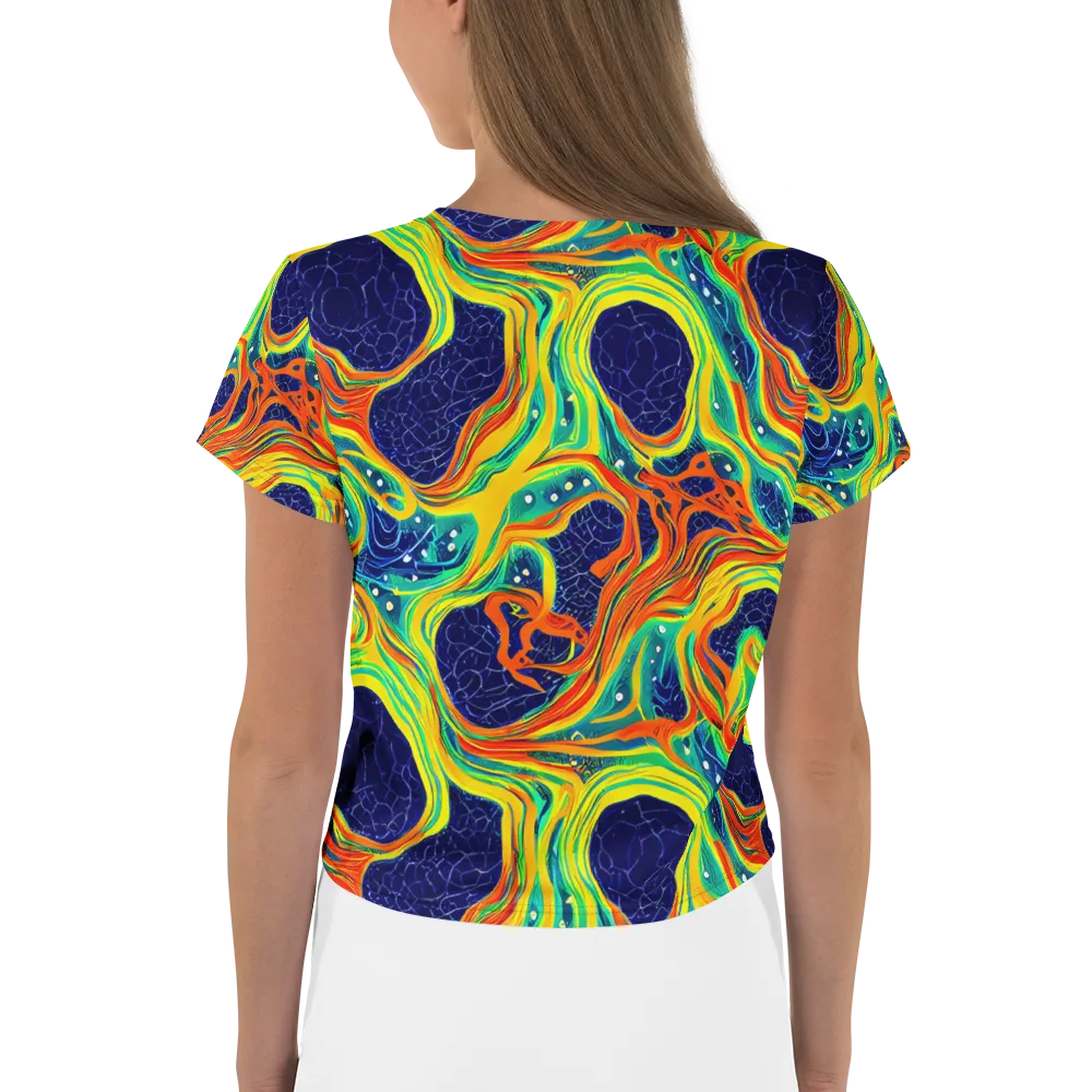 Chromatic Coral on Crop Tee — Back