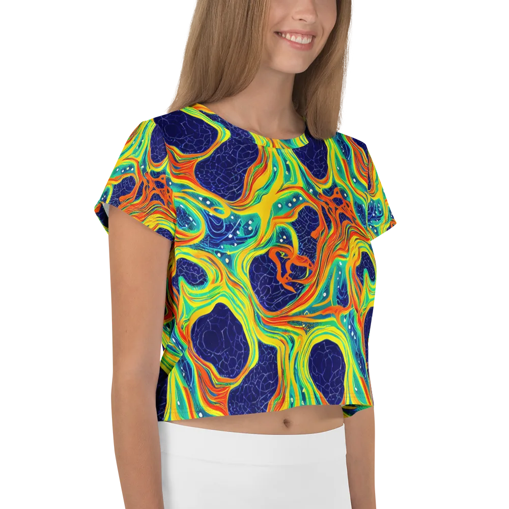 Chromatic Coral on Crop Tee — Right