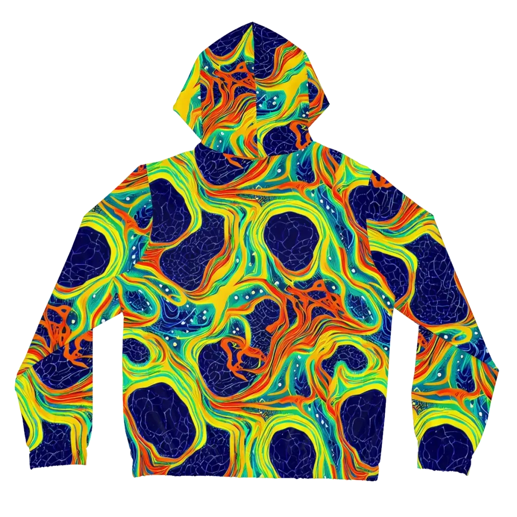 Chromatic Coral on Women's Full-Zip Hoodie — Back