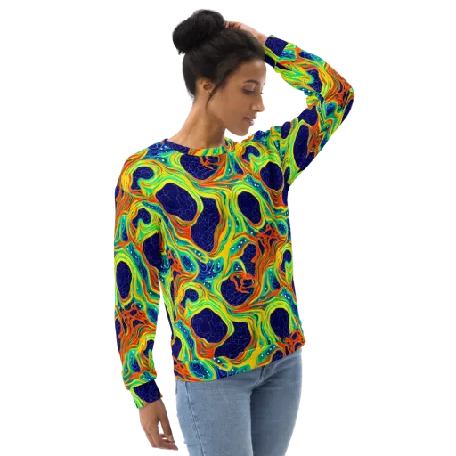 Chromatic Coral on a Sweatshirt