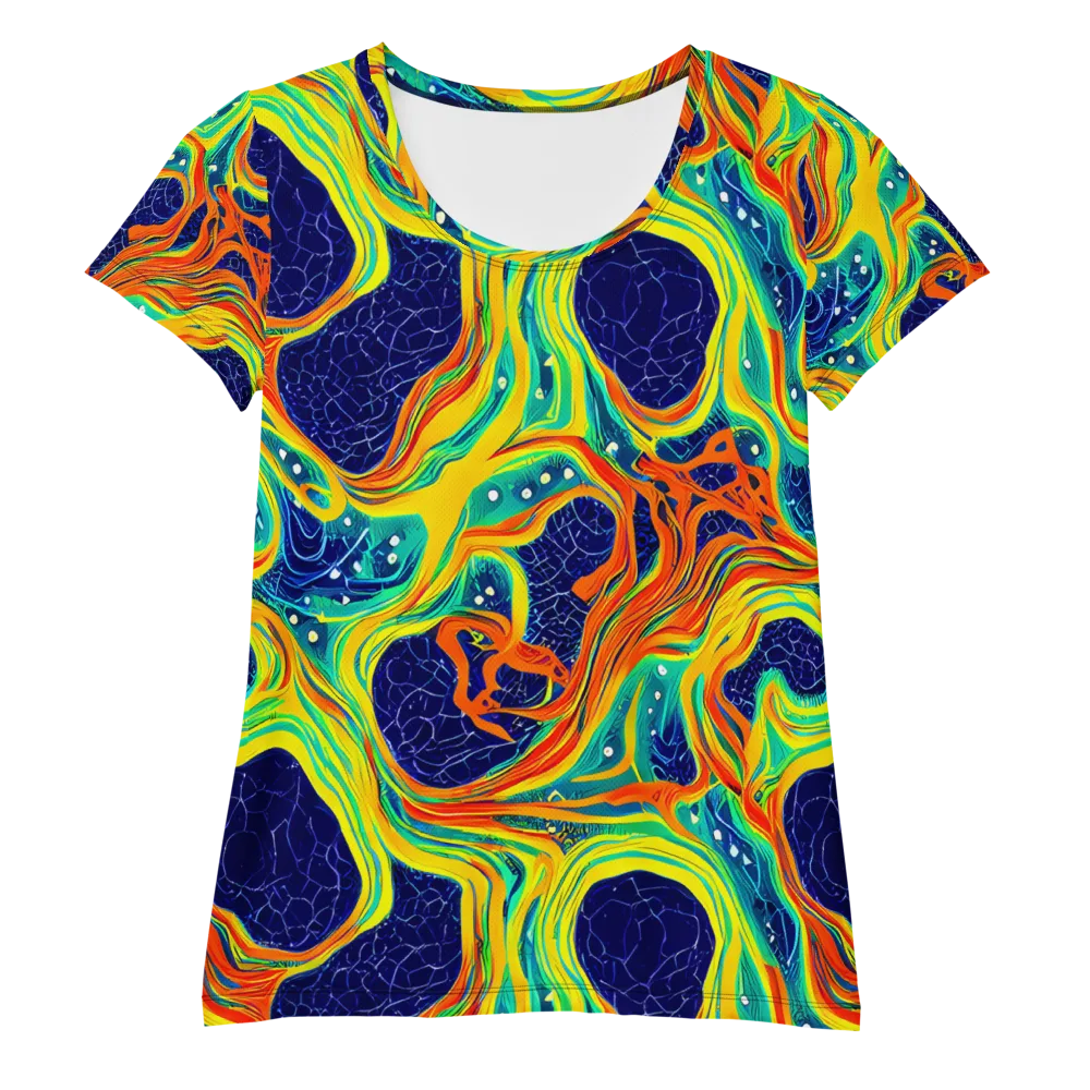 Chromatic Coral on Women's Athletic T-Shirt — Front