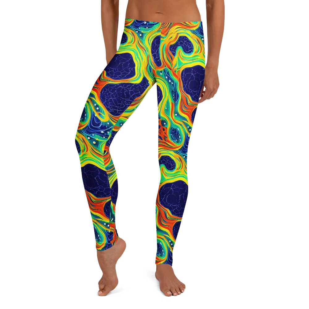 Chromatic Coral on Leggings — Front
