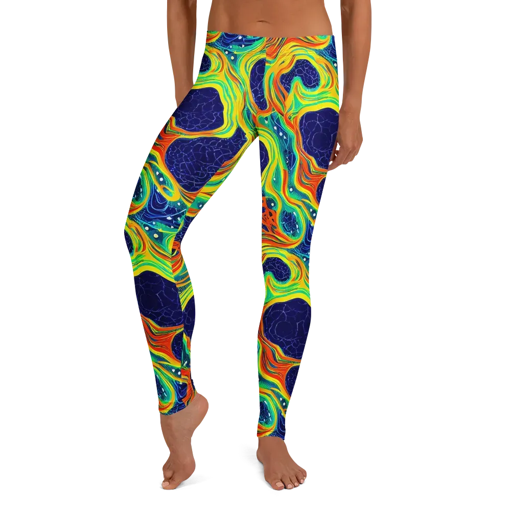 Chromatic Coral on Leggings — Front