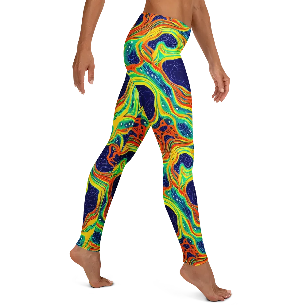 Chromatic Coral on Leggings — Right