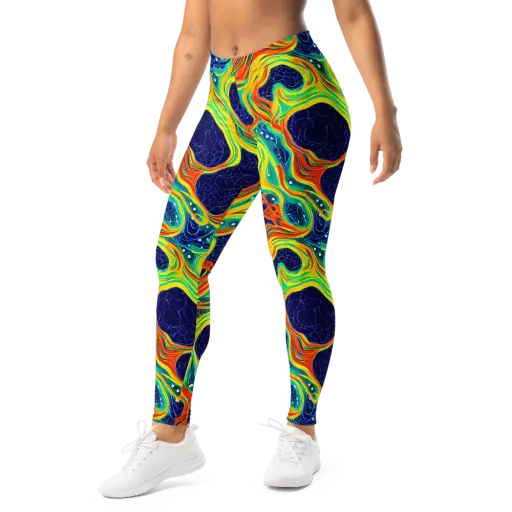 Chromatic Coral on a Leggings