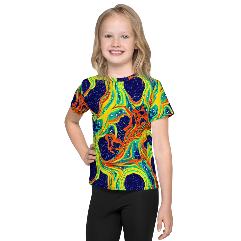 Chromatic Coral on Kids Crew Neck T-Shirt — Front