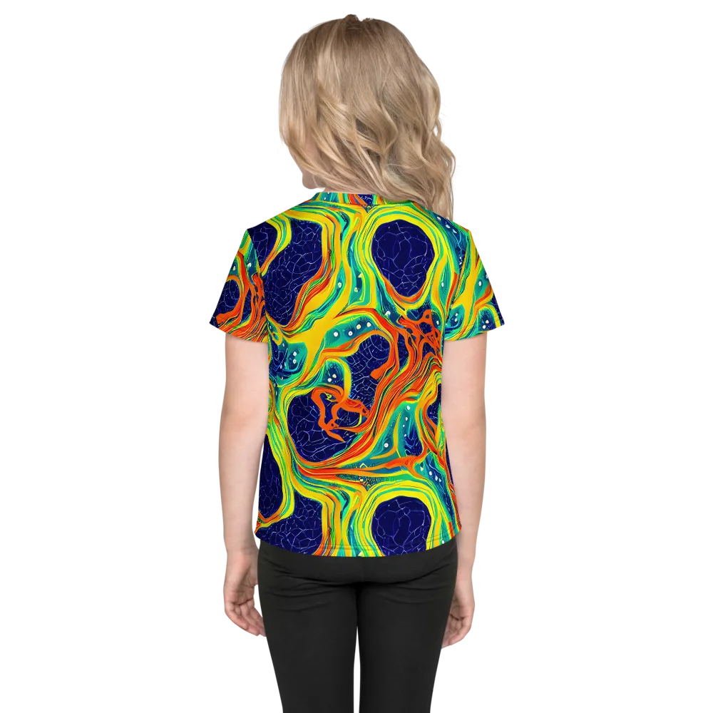 Chromatic Coral on Kids Crew Neck T-Shirt — Back