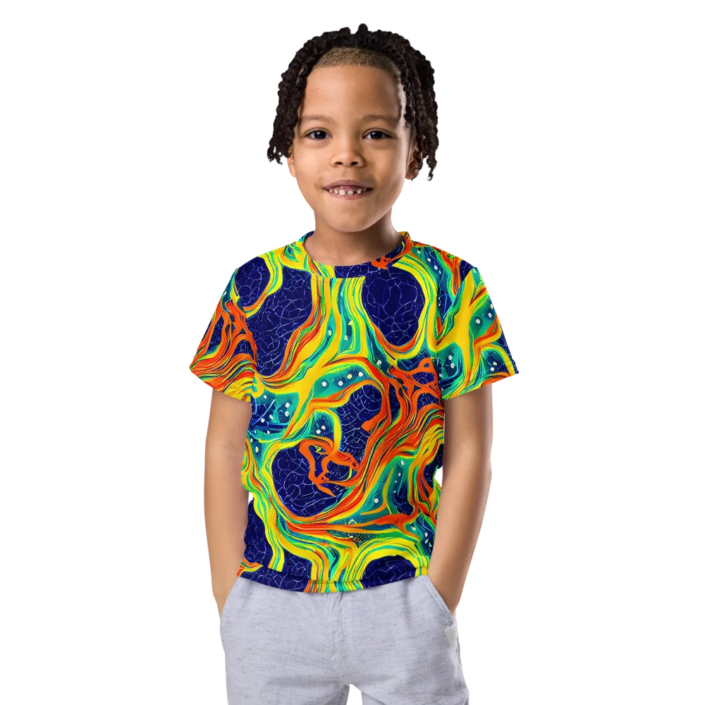 Chromatic Coral on Kids Crew Neck T-Shirt — Front