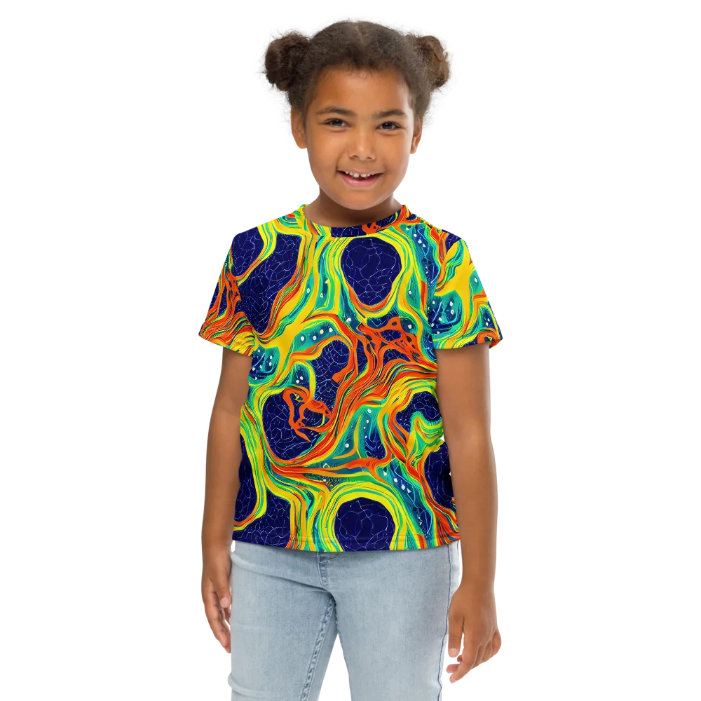 Chromatic Coral on Kids Crew Neck T-Shirt — Front